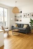 Echantillon -Parquet chêne massif vernis naturel largeur 12cm, épaisseur 1,8 cm rares noeuds (max 5mm) et sans aubiers 100% FSC